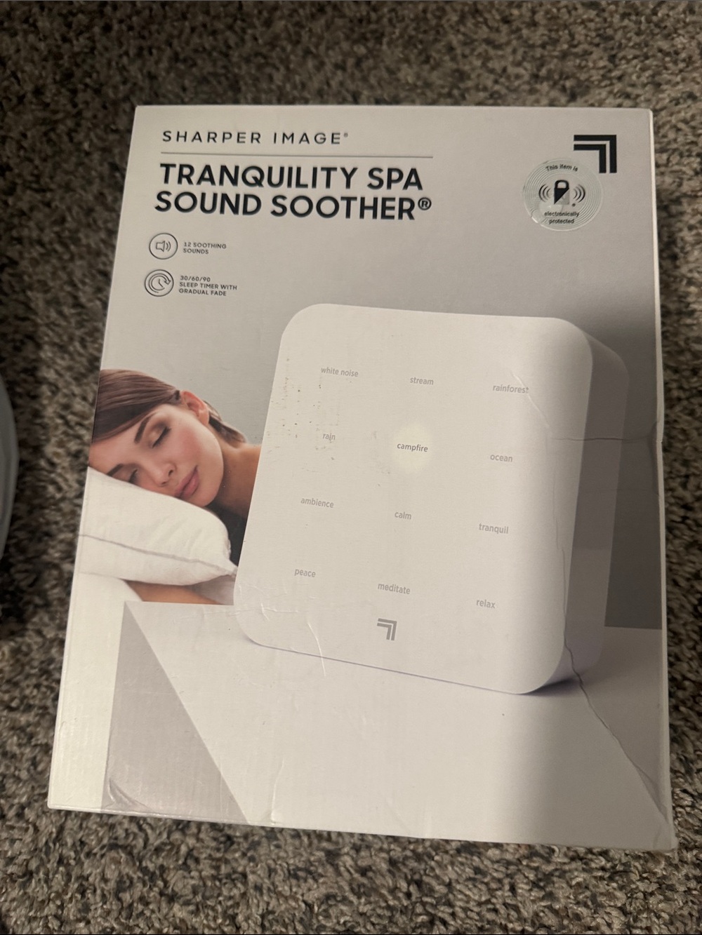 Sharper Image White Sound Machine with Soothing Sounds